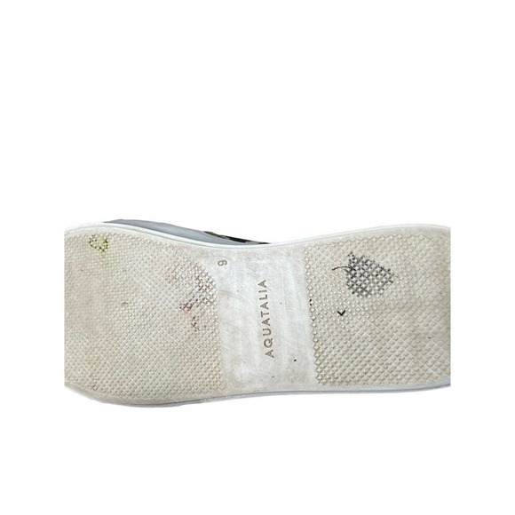 Aquatalia Women's Orilla Size 9 Sneakers Snake Embossed Leather Slip On - Picture 10 of 14